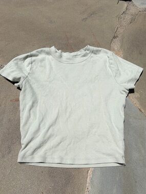 Hollister Crewneck Tee in Light Sage